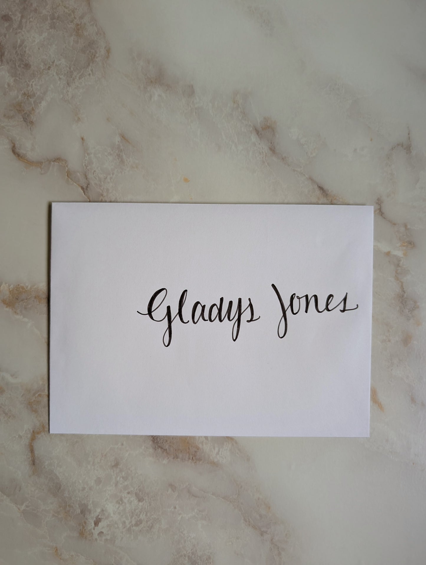 Custom Hand-Calligraphed Envelopes – White A7 with Black Ink (5x7 Invitations)