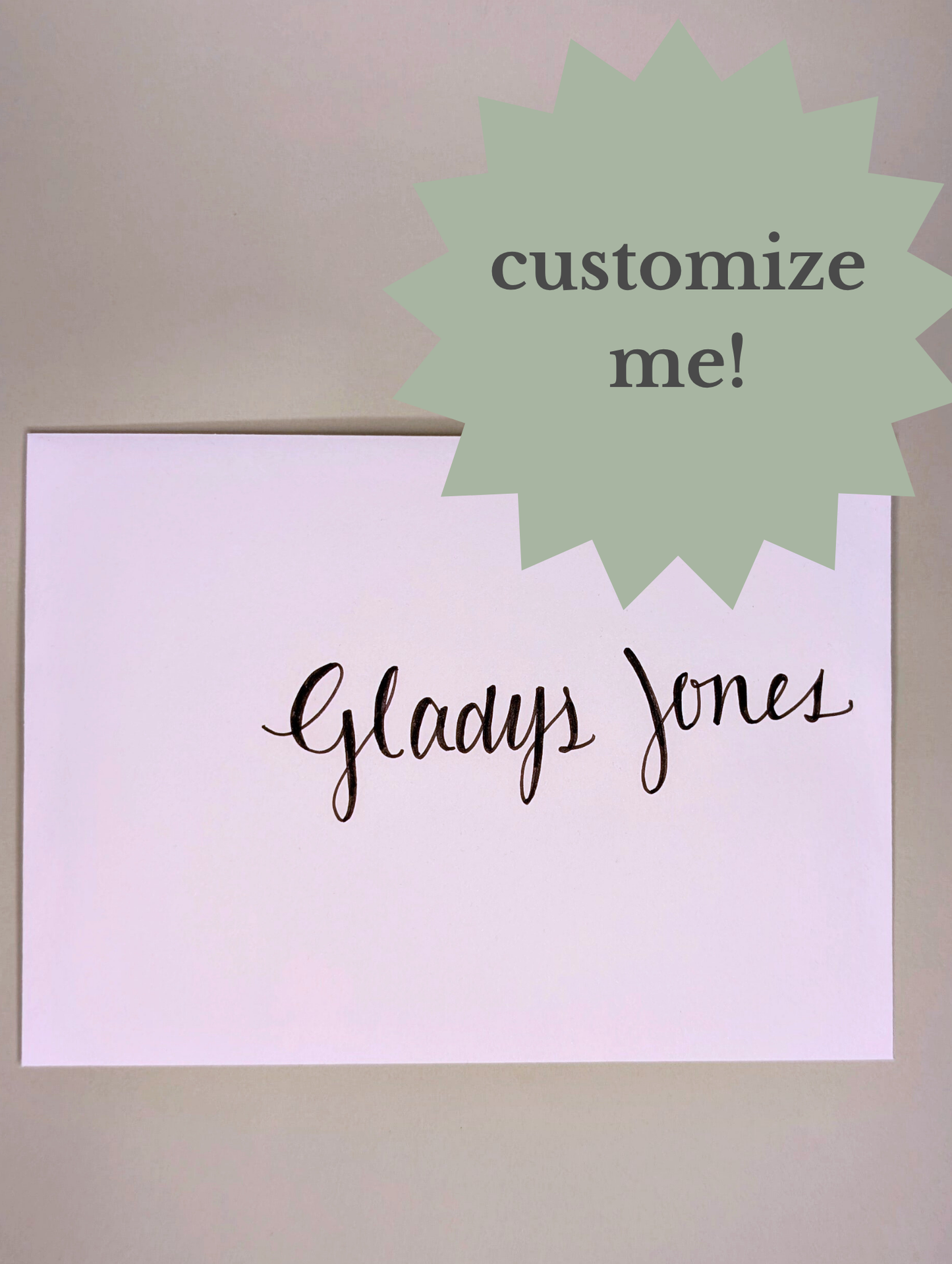 Custom Hand-Calligraphed Envelopes – White A7 with Black Ink (5x7 Invitations)