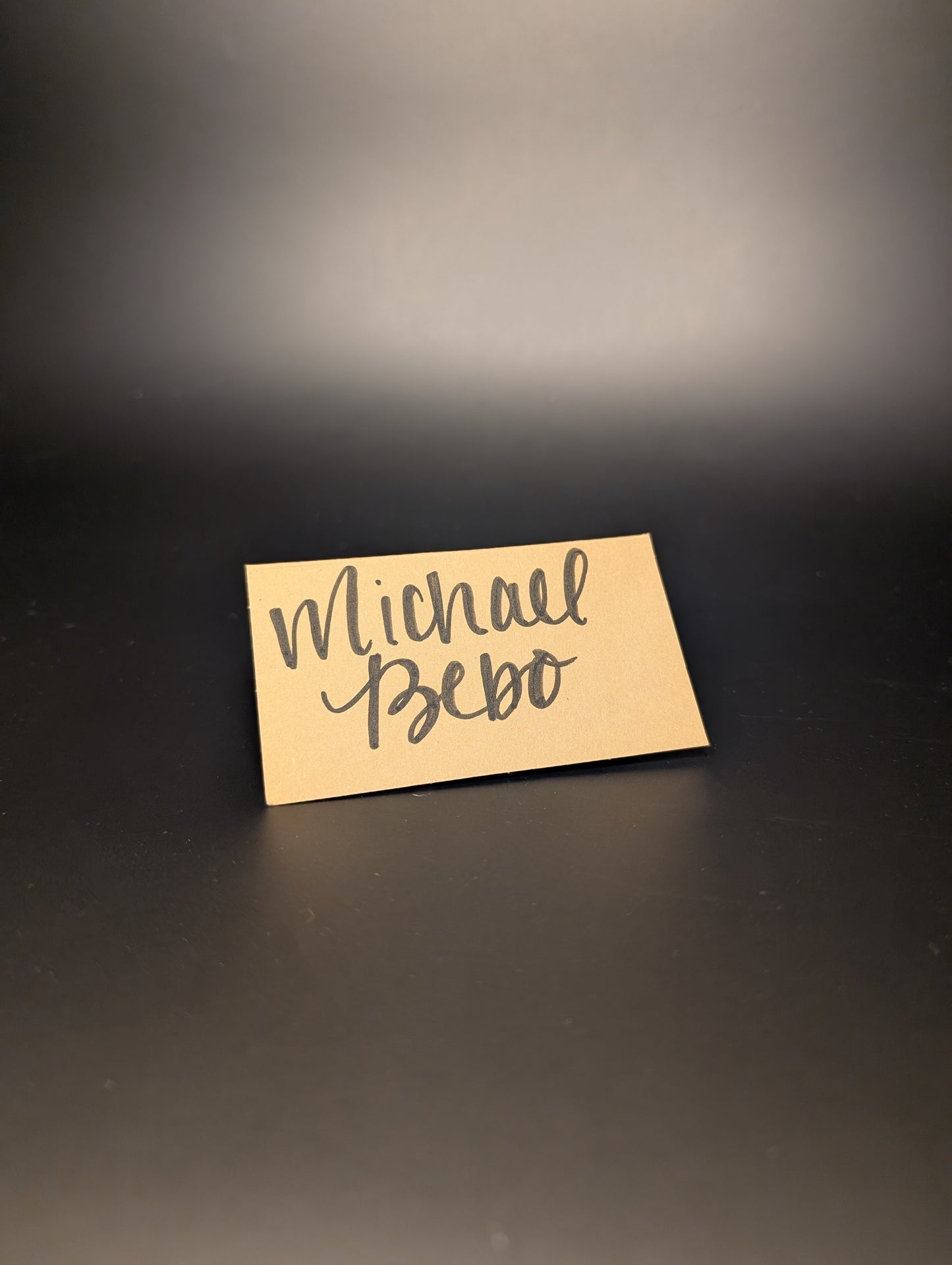 Rustic Kraft Calligraphy Place Cards – Handwritten Tent Cards for Weddings & Events (2" x 3.5")