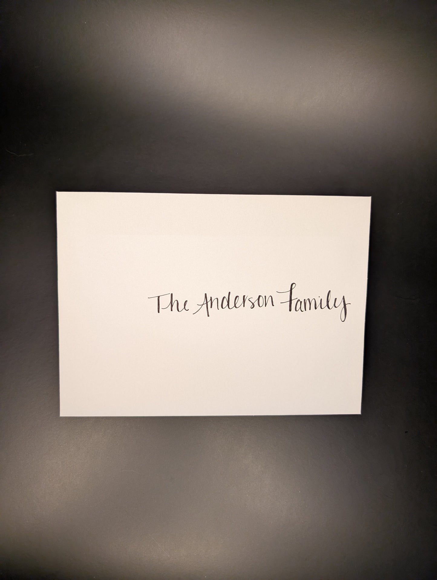 Custom Hand-Calligraphed Envelopes – White A7 with Black Ink (5x7 Invitations)